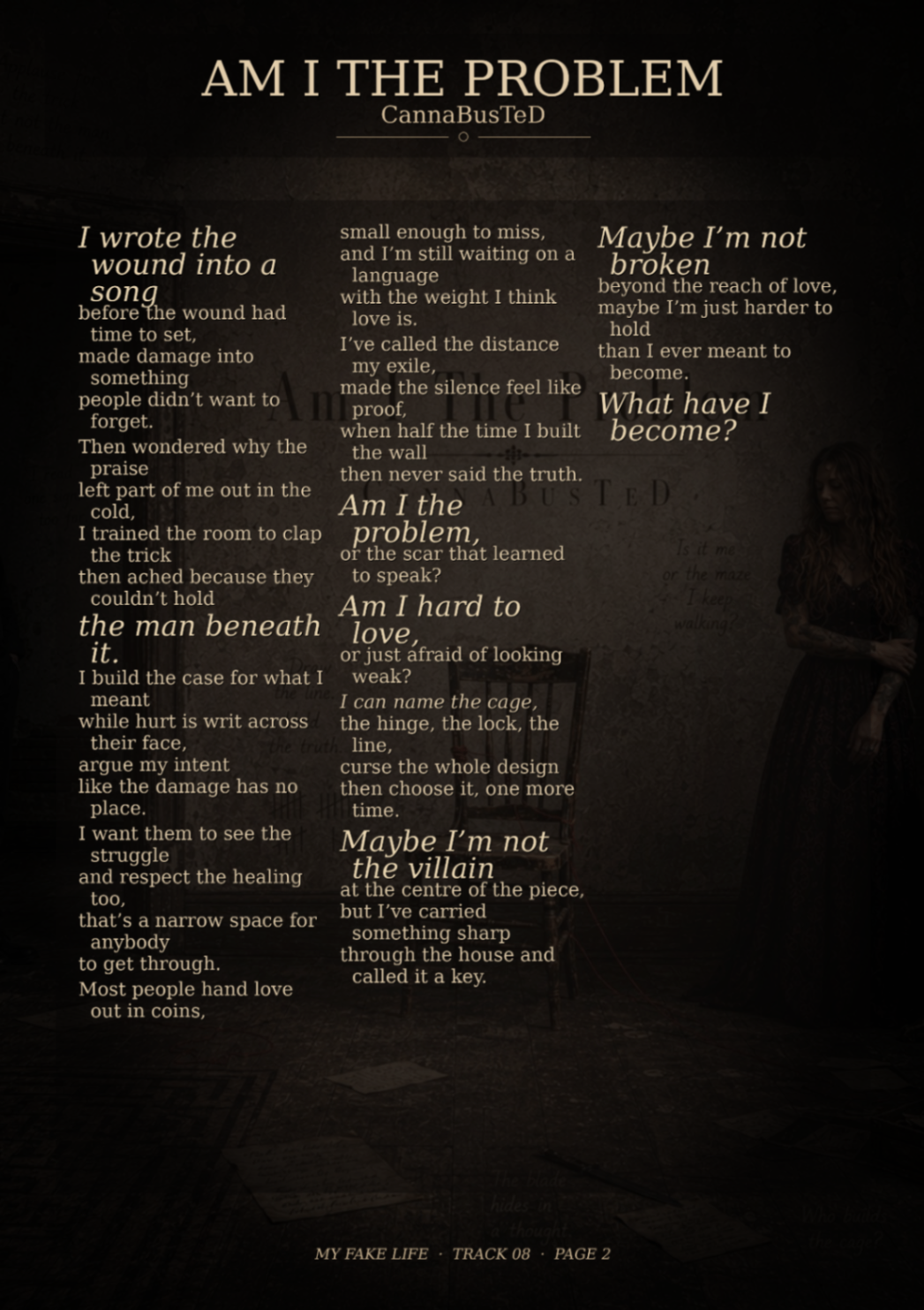 Am I The Problem — My Fake Lyrics page sixteen — continued
