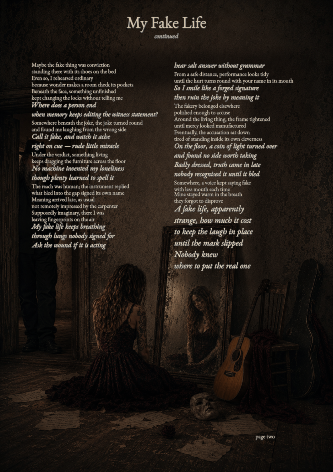 My Fake Life — My Fake Lyrics page two — continued