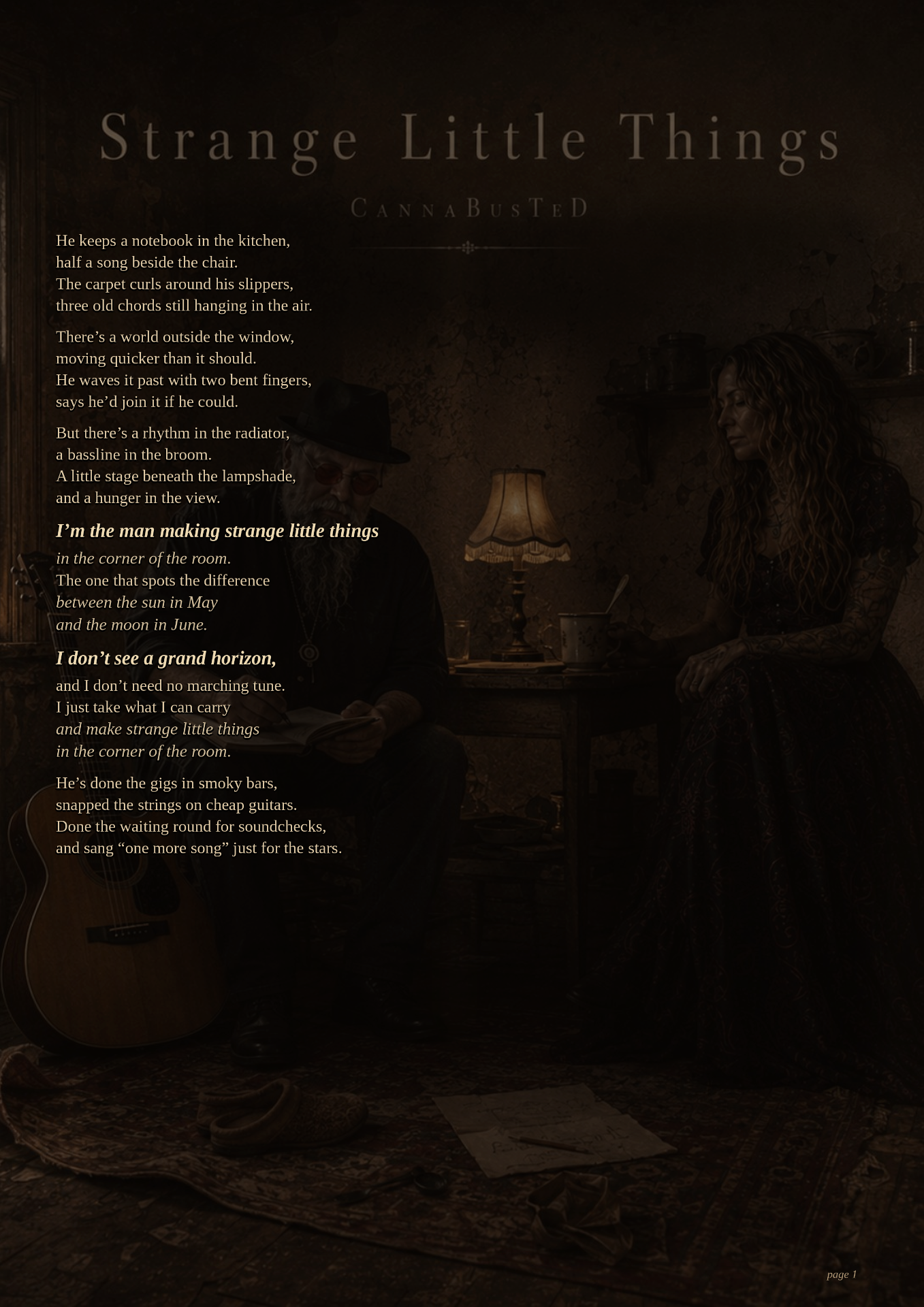 Strange Little Things — My Fake Lyrics page thirty-seven